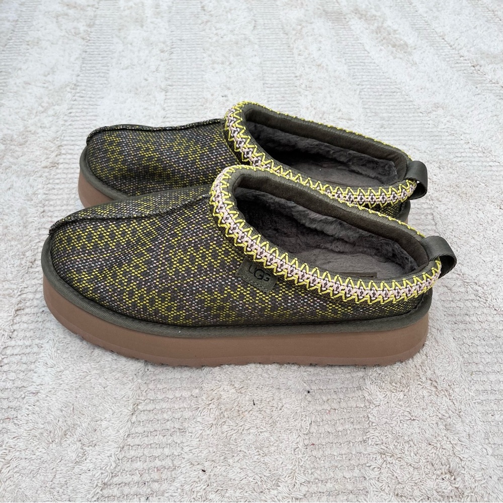 Ugg Tazz Maxi Tasman Platform Green Slipper Shoes Women’s Size 10 - Picture 8 of 9
